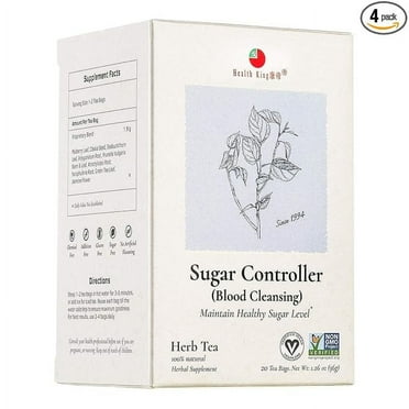 Healthy King Teas Sugar Controller Blood Cleansing Herbal Tea, 20ct