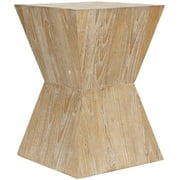 Safavieh Natak Nautical Straight Curved Oak Side Table