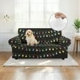 thumbnail image 4 of XYZCANDO Christmas Lights Sofa Cover 1 Piece Armchair slipcover Washable Club Chair slipcover for 1 Cushion Stretch Furniture Protection Soft Chair Cover, 4 of 6