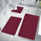 thumbnail image 4 of Juego de 3 alfombrillas de baño de espuma suave | Alfombras de baño de terciopelo absorbente y antideslizante | Alfombrillas de baño lavables a máquina y de secado rápido para baño y ducha, 4 of 6
