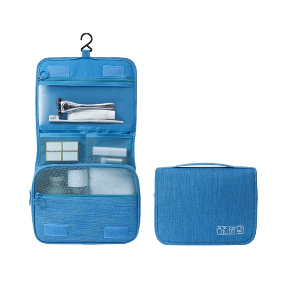 Kokovifyves Beauty Tools Large Capacity Multifunctional Toiletry Bag with Hook Portable Makeup Organizer