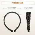 thumbnail image 5 of Unique Bargains Women's Wig Braided Headbands Deep Brown 5.39"×1.5", 5 of 7