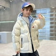 thumbnail image 2 of Odeerbi Kids Boys Girls Hooded Puffer Jacket Halloween Skeleton Winter Coats Thermal Padded Coat Down Jacket Warm Clothes 5-16 Years Kids Long Sleeve Outerwear Heavy Coat White, 2 of 5