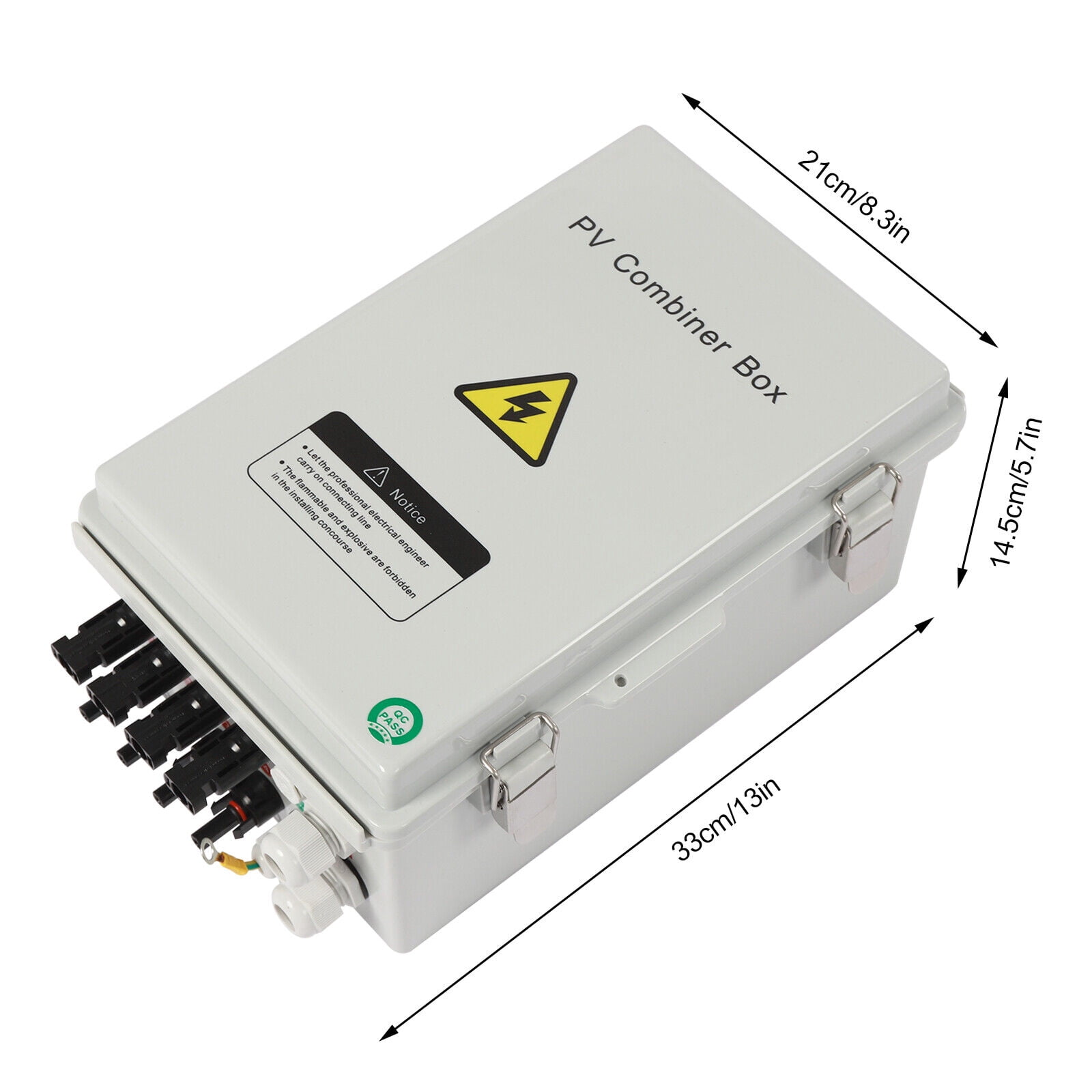Miumaeov Solar Combiner Box PV Combiner 63A Circuit Breaker 4 String For Solar Panel Kit