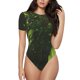 thumbnail image 1 of Balery Screaming Horror Art Body de cuello redondo de manga corta para mujer Tops de manga corta Tops básicos-Medium, 1 of 7