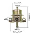 thumbnail image 3 of Yassdwbn Car Fuel Injection Pressure Regulator For BMW 318i 635CSi 3530122000 037133035, 3 of 5
