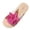 Hot Pink, variant on Womens Lace Bow Decor Flip-Flops, Casual Open Toe Comfortable Summer Slippers, Lightweight Beach Sandals