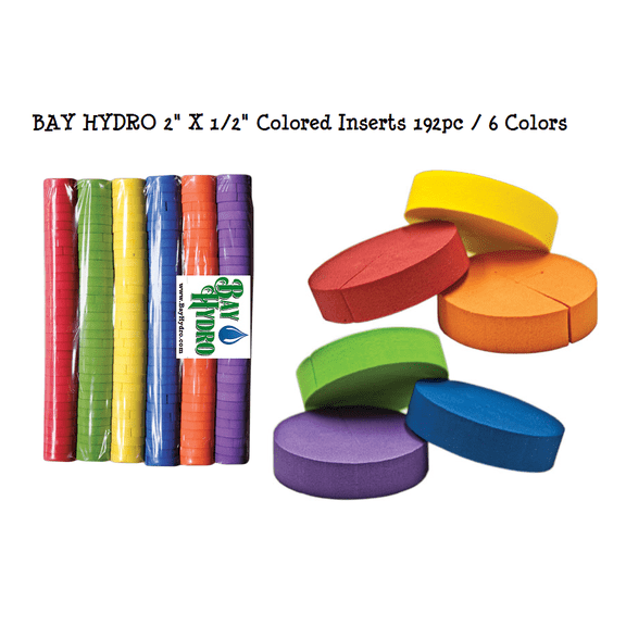 BAY HYDRO 2" X 1/2" Colored Neoprene Inserts / 6 Color - 192pc