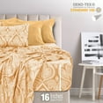 thumbnail image 3 of Lux Decor Collection Microfiber Cal King Size Bed Sheets Set, 6 Piece Bedding Set - Taupe, 3 of 7