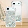 thumbnail image 6 of MYKOMI Compatible with iPhone Air Case Glitter Sparkle Cute Liquid Clear Flowing Quicksand Shockproof TPU Protective Girly Women Phone Case for iPhone 17 Air 6.5", 6 of 6