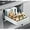 White, variant on 2 Pack Pull Out Cabinet Organizers 21"Deep With Raising Pad for Framed Cabinets,Expandable Slide Out Drawers Upgrade 3 Slide Rails,Roll Out Shelves Adhesive,Adjustable Width 15.2"-26.3" Black