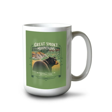 

15 fl oz Ceramic Mug Great Smoky Mountains National Park NC Painterly National Park Series Contour Dishwasher & Microwave Safe