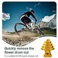 thumbnail image 3 of Advancent Tuerca de cubo de bicicleta, cubos de rueda anticorrosión, componentes de bicicleta, piezas modificadas Ciclismo Oro, 3 of 6
