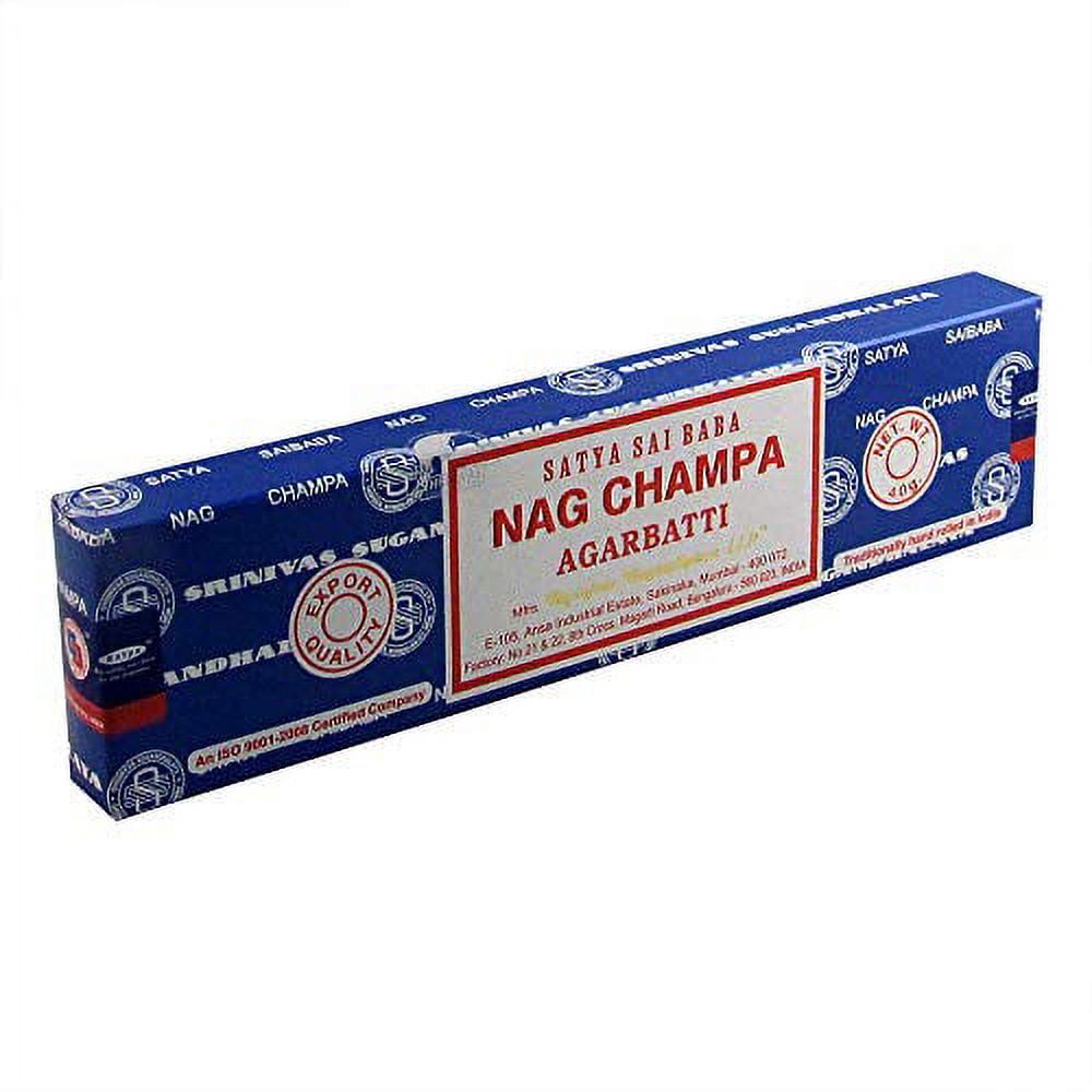 Satya Sai Baba Nag Champa Agarbatti Pack of 12 Incense Sticks Boxes 40gms Each Supreme Hand Rolled Incense Sticks