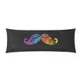 thumbnail image 1 of YUSDECOR Color Mustache Body Pillow Pillowcase Pillow Protector Cushion Cover 20x60 Inch, 1 of 2