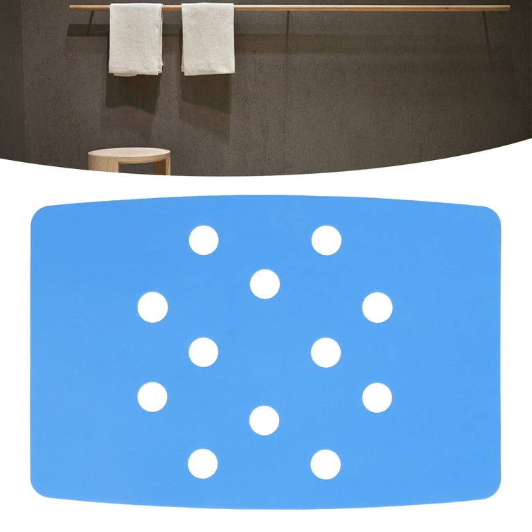 Waterproof Shower Bench Cushion Cover Portable Shower Chair Cushion Paste Fixed Keep Warm EVA Blue Perforation Design for Elderly Senior Handicap Disabled Walmart
