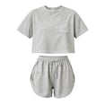 thumbnail image 3 of Womens Pajama Sets Cute Comfy Side Split Short 2 Piece Sexy Pajama Set Summer Pajamas for women Set Multicolor L, 3 of 4