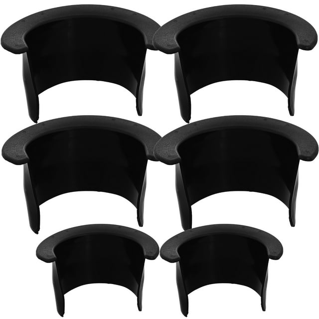 6PCS Plastic Billiards Table Pocket Liner for Pool Table Bar Home 4 Corner 2 Side Black