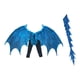 thumbnail image 5 of Alas Juego de cola de dinosaurio Disfraz de dragón para Cumpleaños de Halloween Vestido de ala de dragón para Carnaval Escenario Fiesta de baile Azul Fernando Disfraz de juego de simulación, 5 of 8