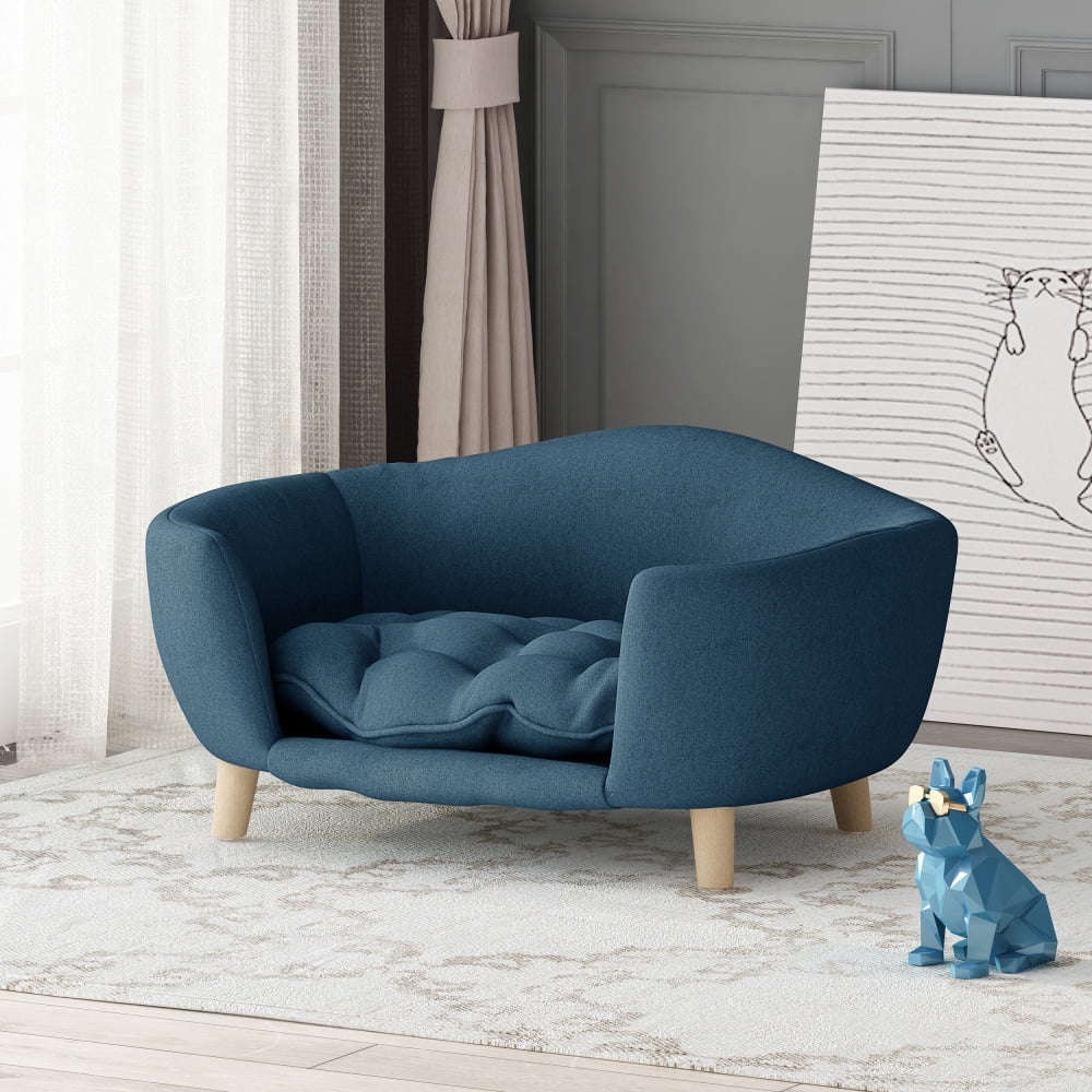 Premium Large Dog Sofa Bed Dog Couches Luxury Leather Dog Couches with Removable Washable Cushion Pet Outdoor Furniture