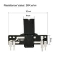 thumbnail image 2 of Uxcell Variable Resistors 35mm Straight Slide Potentiometer B100K Ohm Single Channel 2 packs, 2 of 5