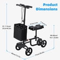 thumbnail image 5 of Lanzxjv Knee Scooter, Knee Walker for Surgery, Broken Foot, Ankle Injury, Lightweight Crutch Alternative Medical Scooter with Dual Braking System for Adults, 5 of 7