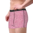 thumbnail image 3 of Rateoe Glitter Pink Mens Boxer Briefs Poly Spandex Performance Boxer Briefs Underwear Hem Boxer Briefs - Medium, 3 of 8