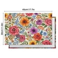 thumbnail image 5 of Pioneer Flower Floral Print Pattern Summer Placemats Table Placemats Set Of 6-Linen Kitchen Washable Placemats Table Mats 12x18 Inch Non-Slip Heat Resistant, 5 of 5