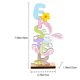 thumbnail image 2 of Decoraciones de Pascua de madera con estampado de letras de conejito, adorno para manualidades, decoración de Pascua para el hogar, mesa, arreglo de fiesta, regalo para niños, 2 uds., 2 of 12