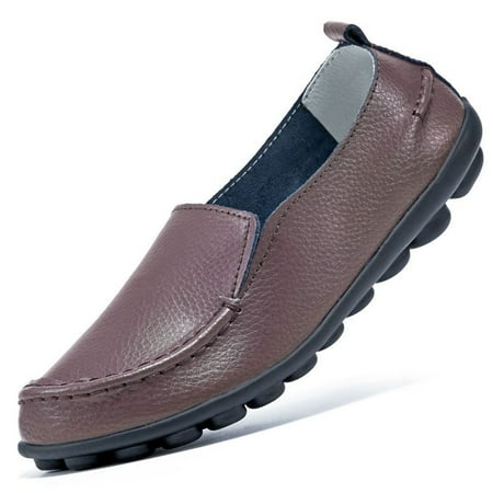 Ablanczoom Loafers Womens Flats Comfort Walking Shoes Woman Casual Omagie No-Slip Leather Dress Shoe