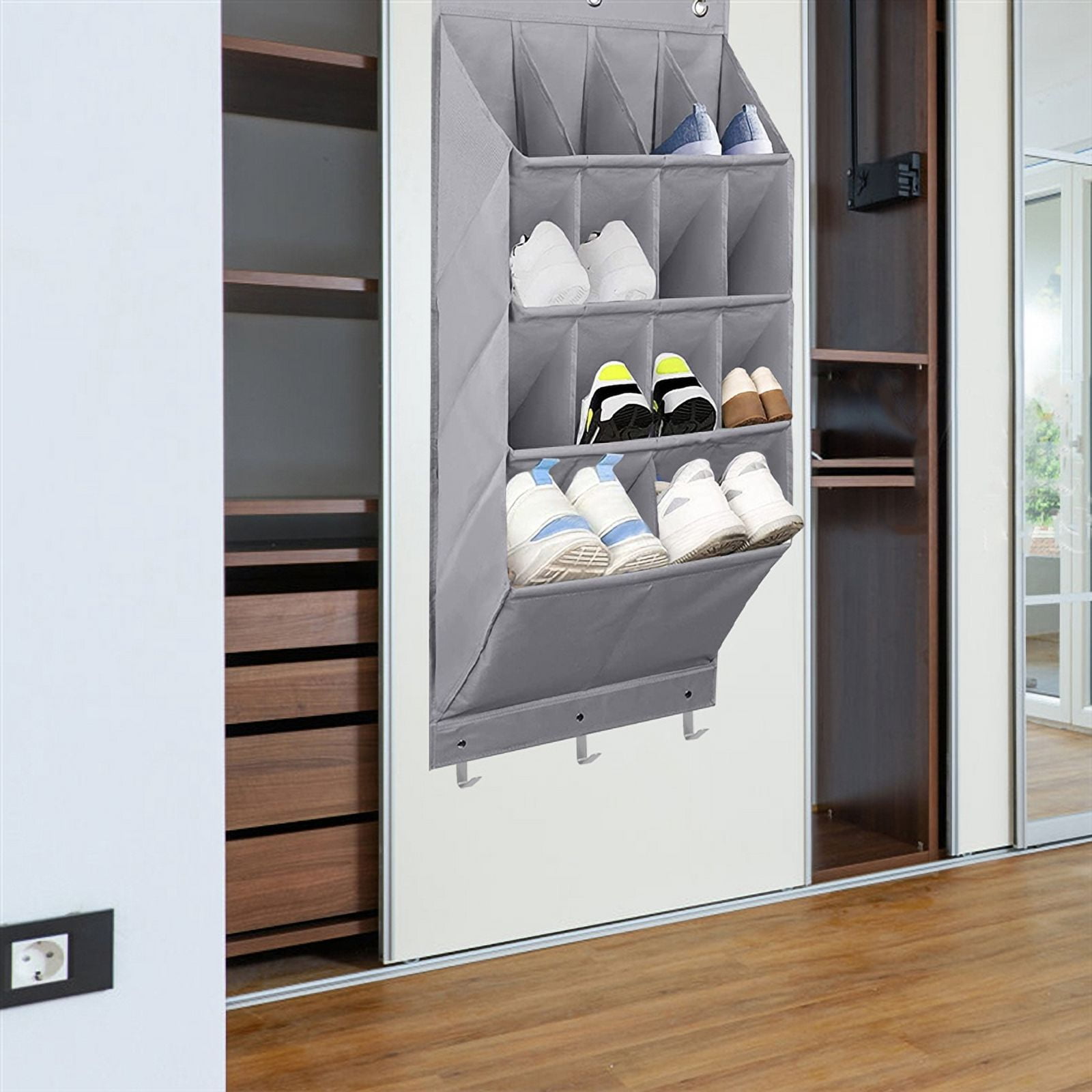 14 Grid Shoes Organizer Rack Door Shoes Organizer for Room Over Door Hanging Storage Holder Bedroom Shoes Storage Bag