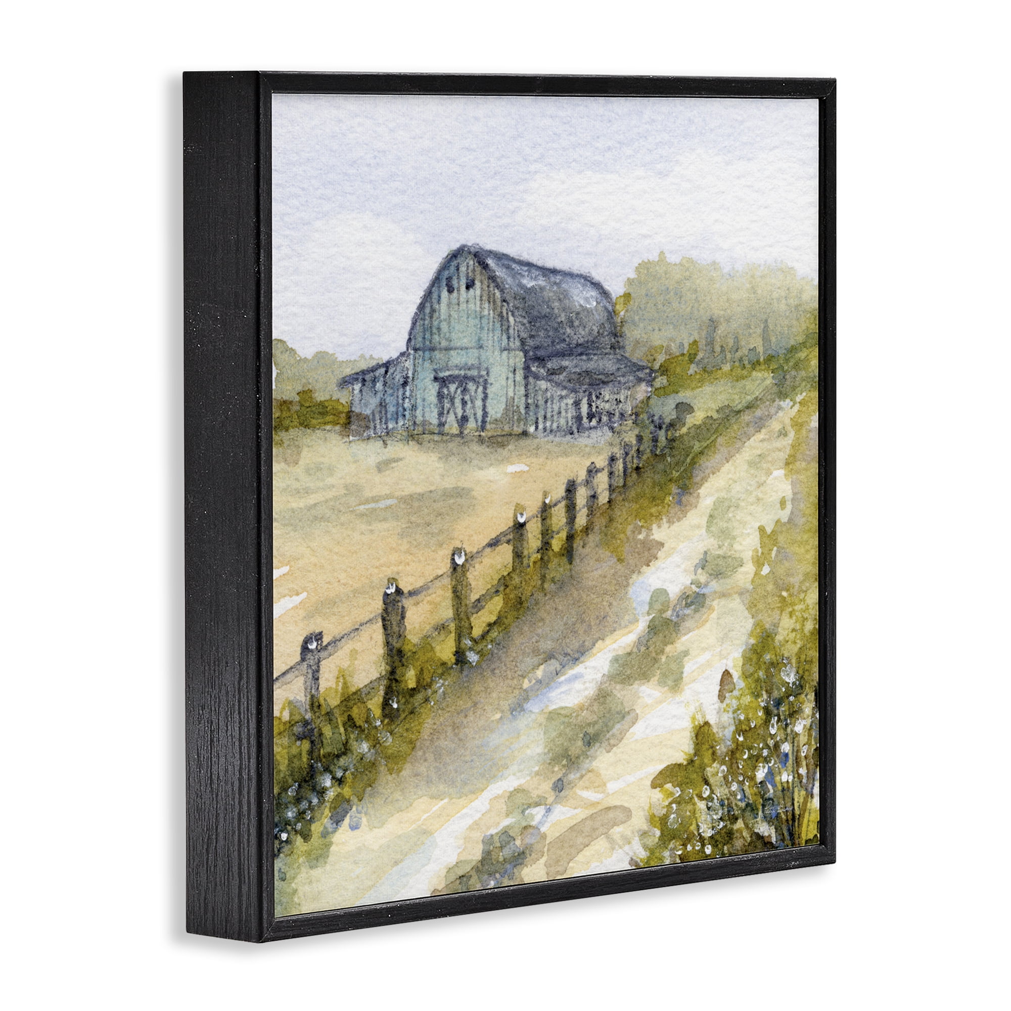 Stupell Industries Blue Barn Lane Black Framed Giclee Art, design by Patti Bishop