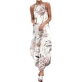 thumbnail image 4 of SMihono Robe d'Été pour Femmes Grande Taille Mode Femmes Été Décontracté Imprimé Camisole Sans Manches Longue Robe, 4 of 6