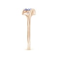 thumbnail image 3 of ANGARA Natural Bar-Set Solitaire Round Tanzanite Bypass Ring in 14K Rose Gold for Women (Size-5mm) | December Birthstone, Birthday, Anniversary, Jewelry Gift for Women | Natural Tanzanite Ring, 3 of 9
