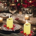 thumbnail image 6 of SLYNSHome Red Heart Candle Rings Wreaths with Berry Valentine's Day Decorations,Artificial Candle Holder Mini Wreaths for Mother's Day Wedding Table Centerpieces, 6 of 9