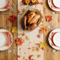thumbnail image 4 of Fall Scarecrows Cotton Linen Rectangle Table Runners 13"x36", Thanksgiving Autumn Pumpkins Leaves Orange Coffee Table Runner Dresser Scarves Table Runners for Wedding Party Banquet Dinner Decor, 4 of 8