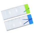 thumbnail image 1 of Lupas de página Regla Lentes de aumento Lupas de marcador de plástico transparente 3 aumentos Color aleatorio 5PCS, 1 of 3