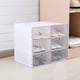 thumbnail image 2 of Ounissouiy Caja de zapatos con tapa Caja de cajón transparente Cajas de zapatos de plástico Caja de almacenamiento apilable Organizador Almacenamiento y organización del hogar los hombres rosa, 2 of 6