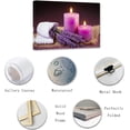 thumbnail image 5 of ZHONGYUTONG Spa Bathroom Wall Decor Purple Lavender Flowers Candles Towel Canvas Picture Prints Zen Relaxing Artwork for Yoga Meditation Room Framed (28.00" x 42.00"), 5 of 6