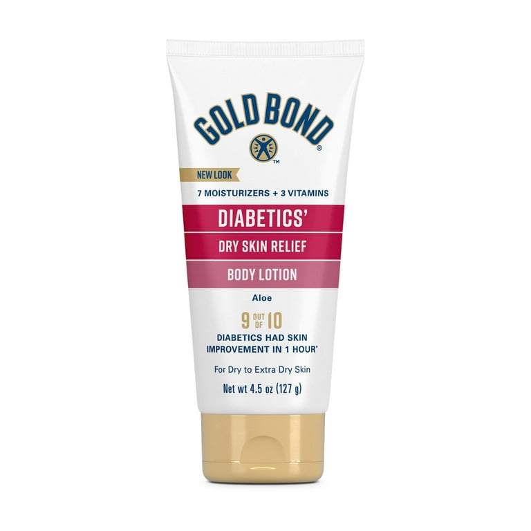 Gold Bond Diabetics' Dry Skin Relief Body Lotion, 4.5 oz., with Aloe, As Seen on TikTok