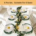 thumbnail image 5 of Monstera Leaves Round 15 Inch Placemats Set of 4, Summer Green Tropical Plants Leaf Beige HeatResistant Non Slip Place Mats for Dining Table, Wipeable Braided Kitchen Table Mats for Housewarming, 5 of 9