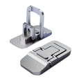 thumbnail image 3 of 2 Pièces Mini Support d'Ordinateur Portable avec 2 Angles Réglables Support d'Ordinateur Portable Argent, 3 of 8
