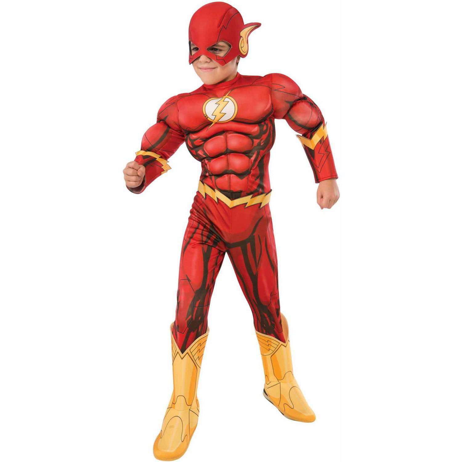 Toddler Rubies DC Comics Deluxe Muscle Chest The Flash Childs Costume 