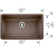 Blanco 440150 Precis 32 Undermount Single Basin Silgranit Kitchen Sink - White