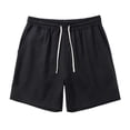 thumbnail image 3 of Bcfgryg Male Solid Color Linen Shorts Pocket Design Pants Versatile Trendy Spring And Summer Pants Cargo Shorts Men Black M, 3 of 4