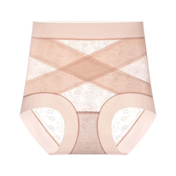 Wovix Tummy Control Shapewear for Women High Waisted Body Shaper Panties Underwear Seamless Comfy Daily Panty Beige L