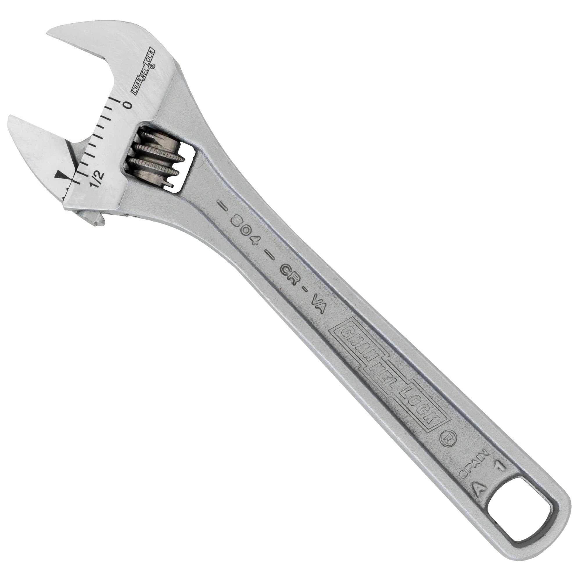 Channellock Adjustable Wrench Channel Lock 804 - Chrome Vanadium Steel, Polished Finish - 4.5 in
