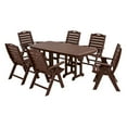 thumbnail image 3 of POLYWOOD Nautical 7 Piece Adult Contemporary Aluminum Weather Resilient Dining Furniture Sets Gray, 3 of 5
