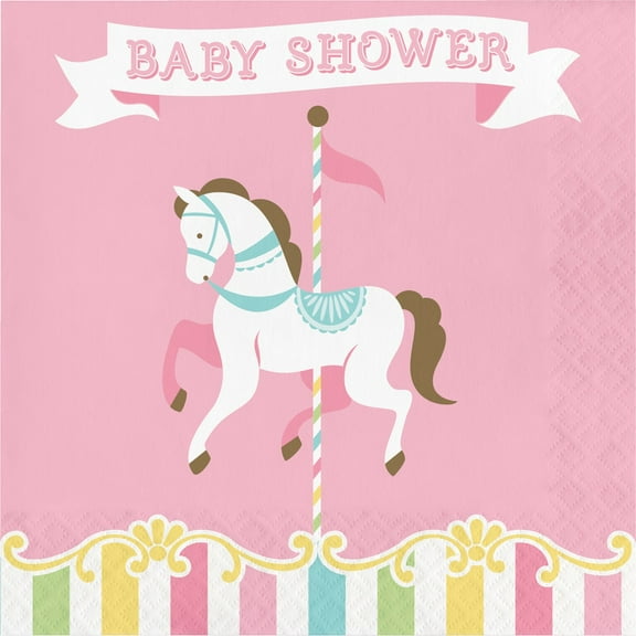 Carousel Baby Shower Napkins, 16 pk