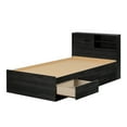 thumbnail image 1 of South Shore Fynn Twin Storage Bed and Bookcase Headboard Set, in Gray Oak, 1 of 10